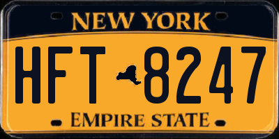 NY license plate HFT8247