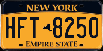 NY license plate HFT8250