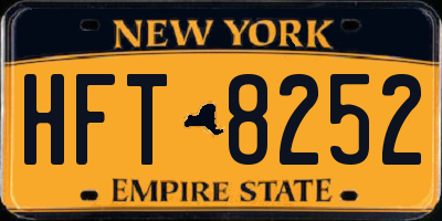 NY license plate HFT8252