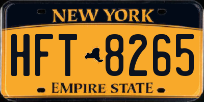 NY license plate HFT8265