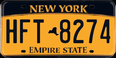 NY license plate HFT8274
