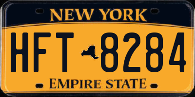 NY license plate HFT8284