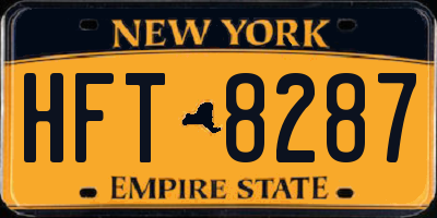 NY license plate HFT8287