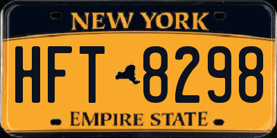 NY license plate HFT8298
