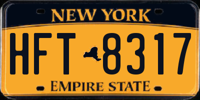 NY license plate HFT8317