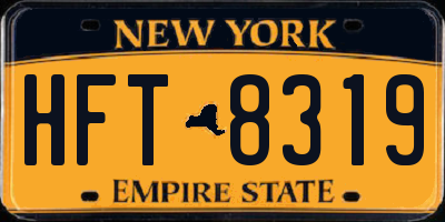 NY license plate HFT8319
