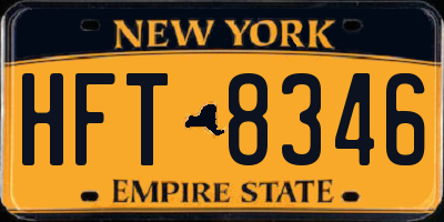 NY license plate HFT8346