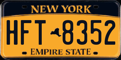 NY license plate HFT8352