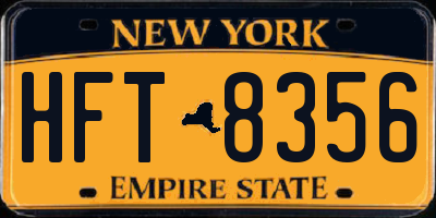 NY license plate HFT8356