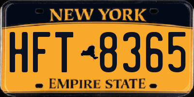 NY license plate HFT8365