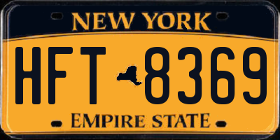NY license plate HFT8369