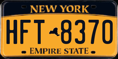 NY license plate HFT8370