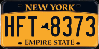 NY license plate HFT8373