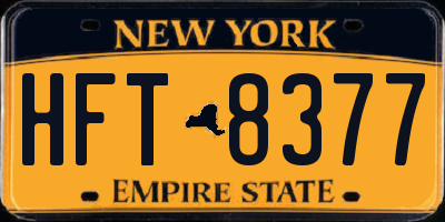 NY license plate HFT8377