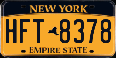 NY license plate HFT8378