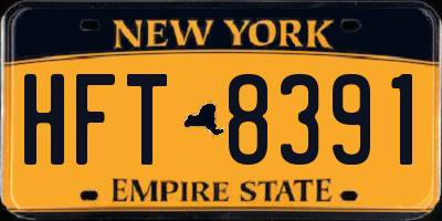 NY license plate HFT8391