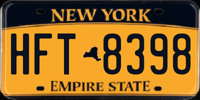 NY license plate HFT8398