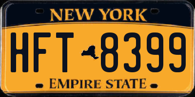 NY license plate HFT8399