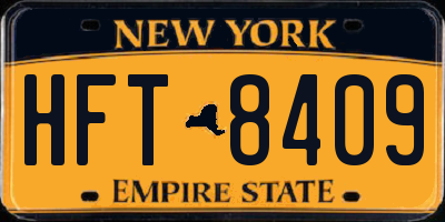 NY license plate HFT8409