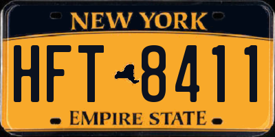 NY license plate HFT8411