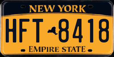 NY license plate HFT8418