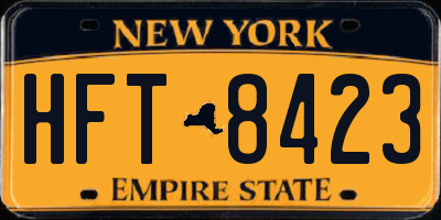 NY license plate HFT8423