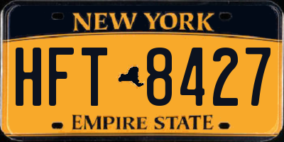 NY license plate HFT8427