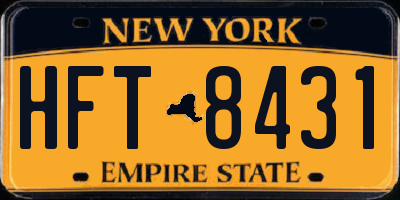 NY license plate HFT8431