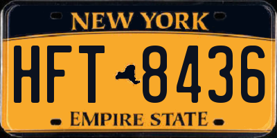 NY license plate HFT8436