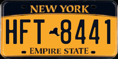 NY license plate HFT8441