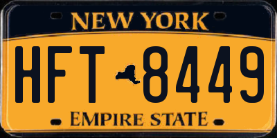 NY license plate HFT8449