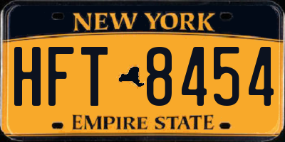 NY license plate HFT8454