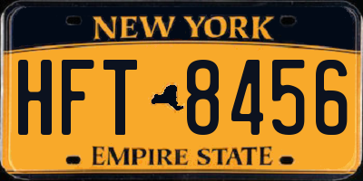NY license plate HFT8456