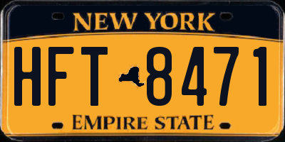 NY license plate HFT8471