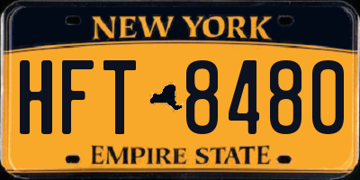 NY license plate HFT8480