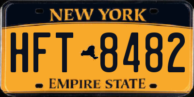 NY license plate HFT8482
