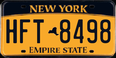 NY license plate HFT8498