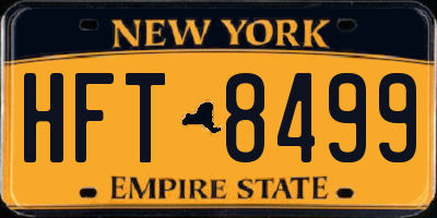 NY license plate HFT8499