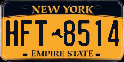 NY license plate HFT8514