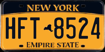 NY license plate HFT8524