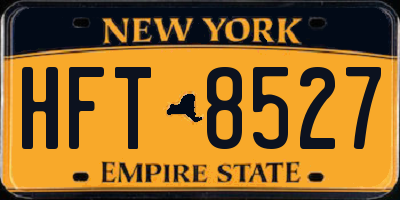 NY license plate HFT8527