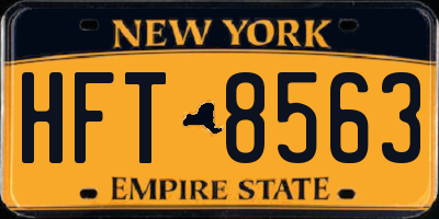 NY license plate HFT8563