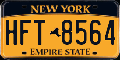 NY license plate HFT8564