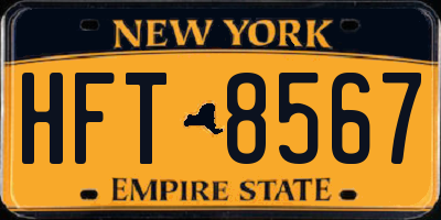 NY license plate HFT8567