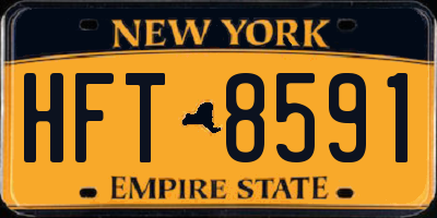 NY license plate HFT8591