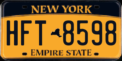 NY license plate HFT8598