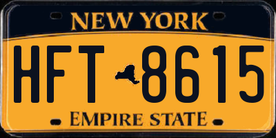 NY license plate HFT8615