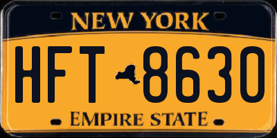 NY license plate HFT8630
