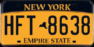 NY license plate HFT8638