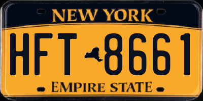 NY license plate HFT8661